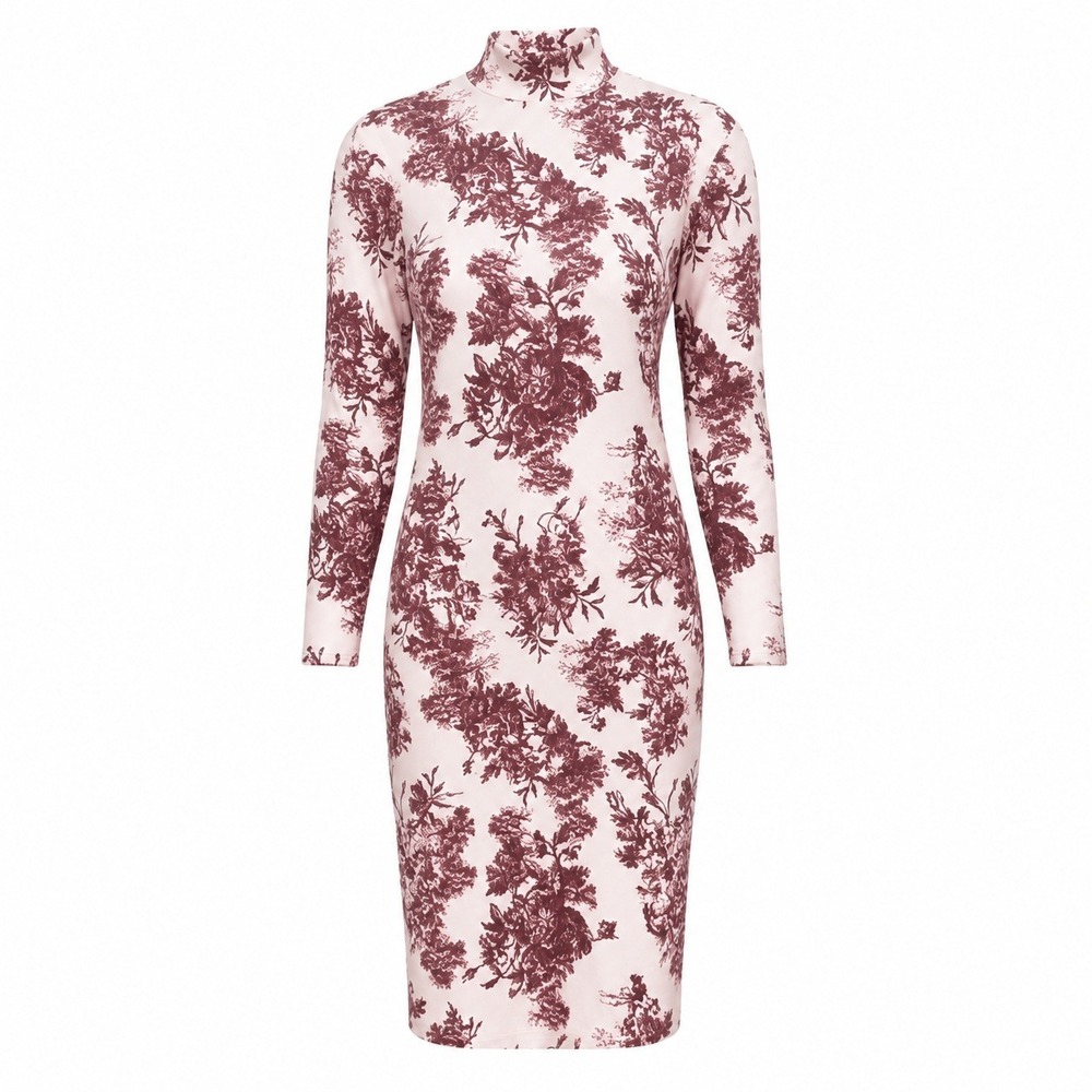 Zara Cottagecore Toile de Jouy Floral Midi Dress Women Size S Coquette Romantic